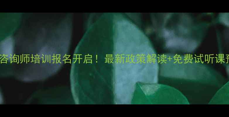 图片 宝坻心理咨询师培训报名开启！最新政策解读+免费试听课预约通道1