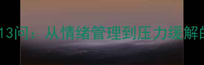 图片 心理健康113问：从情绪管理到压力缓解的实用指南