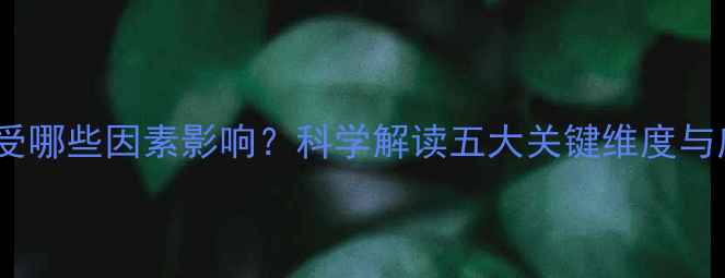 图片 心理健康受哪些因素影响？科学解读五大关键维度与应对策略1