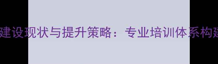 图片 心理健康师资建设现状与提升策略：专业培训体系构建及实践路径1