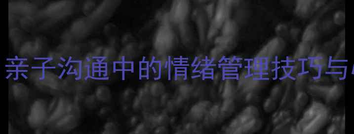 图片 怼姨教育心理学：亲子沟通中的情绪管理技巧与心理健康培养指南
