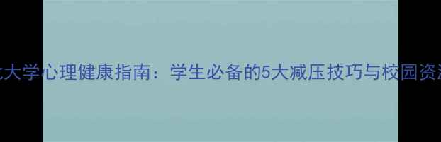 图片 湖北大学心理健康指南：学生必备的5大减压技巧与校园资源全