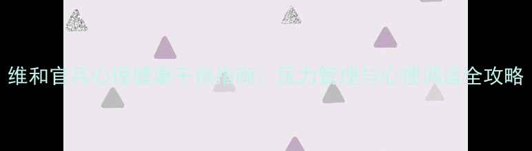 图片 维和官兵心理健康干预指南：压力管理与心理调适全攻略