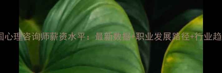 图片 美国心理咨询师薪资水平：最新数据+职业发展路径+行业趋势1
