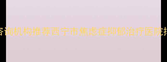 图片 西宁专业心理咨询机构推荐西宁市焦虑症抑郁治疗医院排名及选择指南