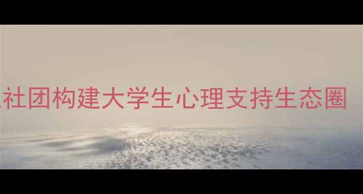 图片 高校心理健康协会：以专业社团构建大学生心理支持生态圈（含组织架构与活动案例）1