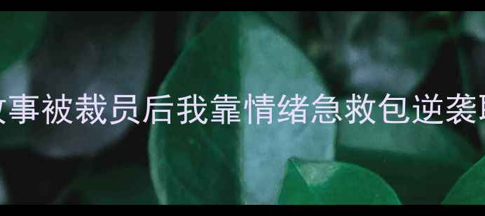 图片 🌟开篇故事被裁员后我靠情绪急救包逆袭职场精英