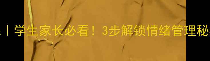 图片 🌟心理健康公开课｜学生家长必看！3步解锁情绪管理秘籍，告别内耗焦虑
