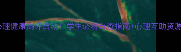 图片 🌱全校心理健康测评启动！学生必看自查指南+心理互助资源大公开1