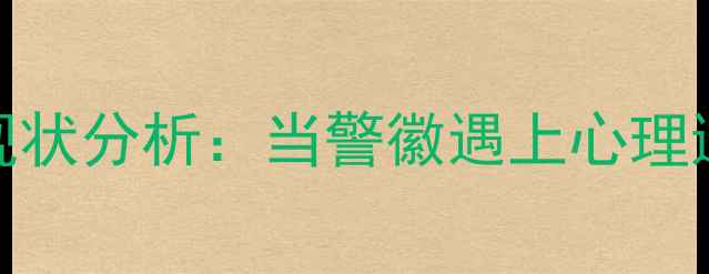 图片 💡现状分析：当警徽遇上心理透支