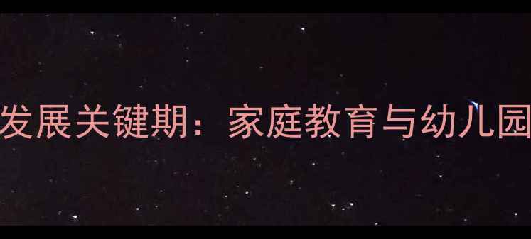 图片 3-6岁儿童心理发展关键期：家庭教育与幼儿园协同培养指南2