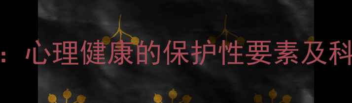 图片 5大核心要素：心理健康的保护性要素及科学构建指南1