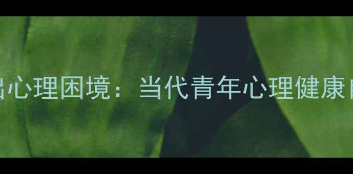 图片 5大黄金法则助你走出心理困境：当代青年心理健康自救指南（最新版）1