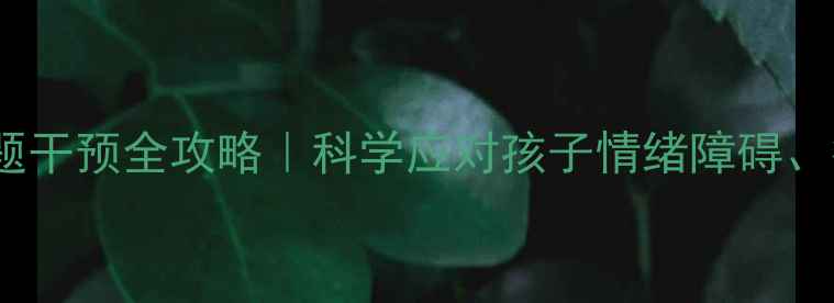 图片 ✨3-12岁儿童心理问题干预全攻略｜科学应对孩子情绪障碍、行为偏差、社交恐惧2