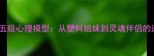 图片 亲密关系五级心理模型：从塑料姐妹到灵魂伴侣的进阶指南2