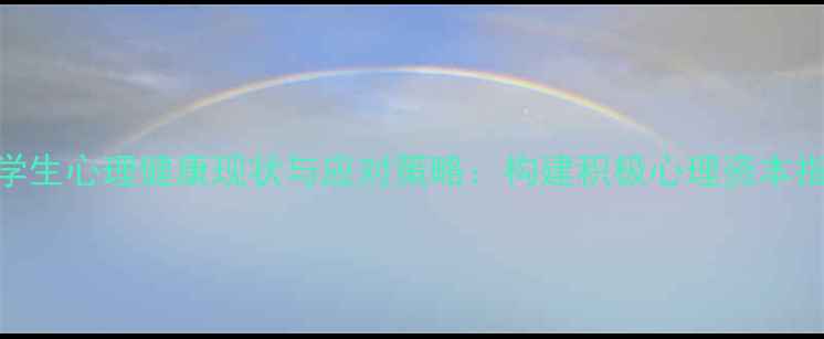 图片 大学生心理健康现状与应对策略：构建积极心理资本指南