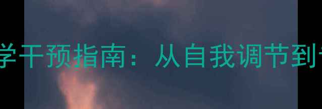 图片 心理健康现状与科学干预指南：从自我调节到专业支持的全流程2