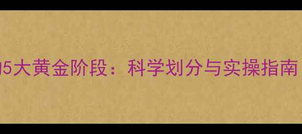 图片 心理健康维护的5大黄金阶段：科学划分与实操指南（附权威数据）