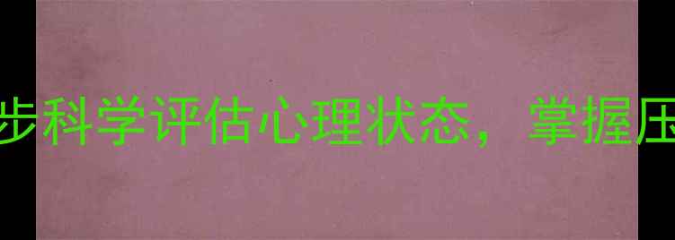 图片 心理健康自测表：5步科学评估心理状态，掌握压力管理的实用指南2