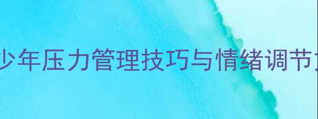图片 心理健康课程汇报：青少年压力管理技巧与情绪调节方法全（附实操案例）2