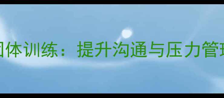 图片 心理健康辅导员团体训练：提升沟通与压力管理能力的实战指南