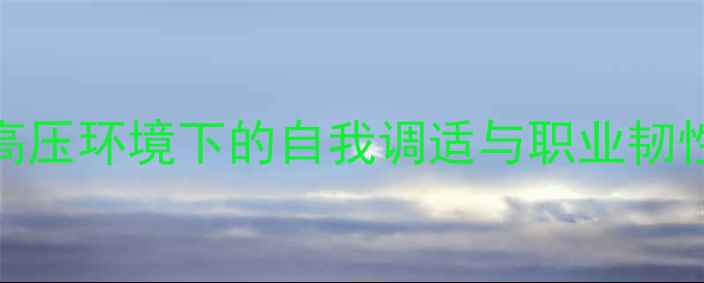 图片 深度狱警心理健康：高压环境下的自我调适与职业韧性培养（附PPT框架）1