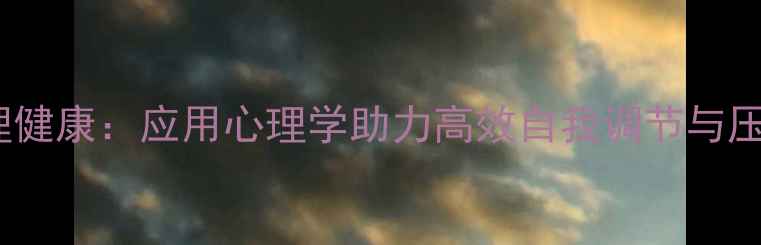 图片 职场心理健康：应用心理学助力高效自我调节与压力管理1