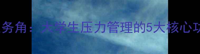 图片 高校心理健康服务角：大学生压力管理的5大核心功能与实用指南2