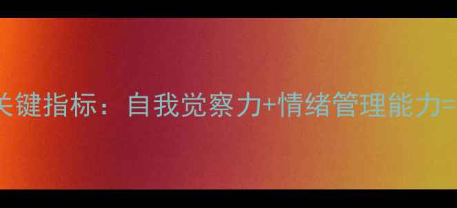 图片 🔥心理健康的关键指标：自我觉察力+情绪管理能力=幸福人生指南2