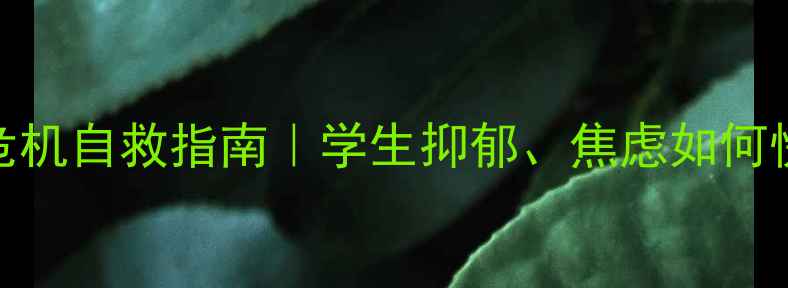 图片 🔥校园心理危机自救指南｜学生抑郁、焦虑如何快速缓解？📚