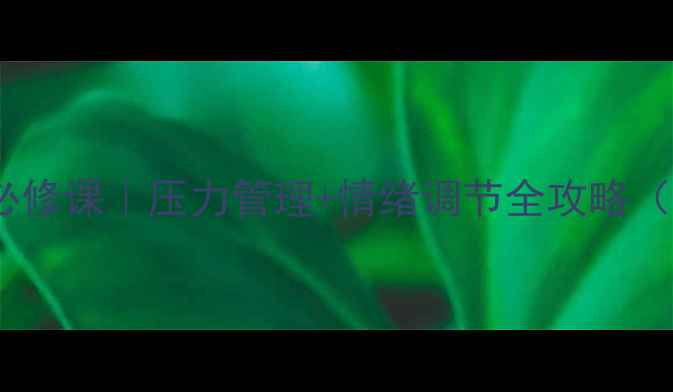 图片 🚨交警心理健康必修课｜压力管理+情绪调节全攻略（附实用工具包）2